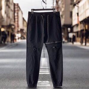 RGSTR Black Cargo Joggers tactical tech streetwear utility size medium